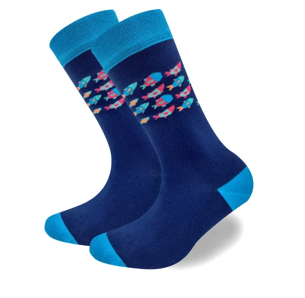 Love Sock Company School of Fish Sock Unisex Men Women Socks 1 or 3 pairs
