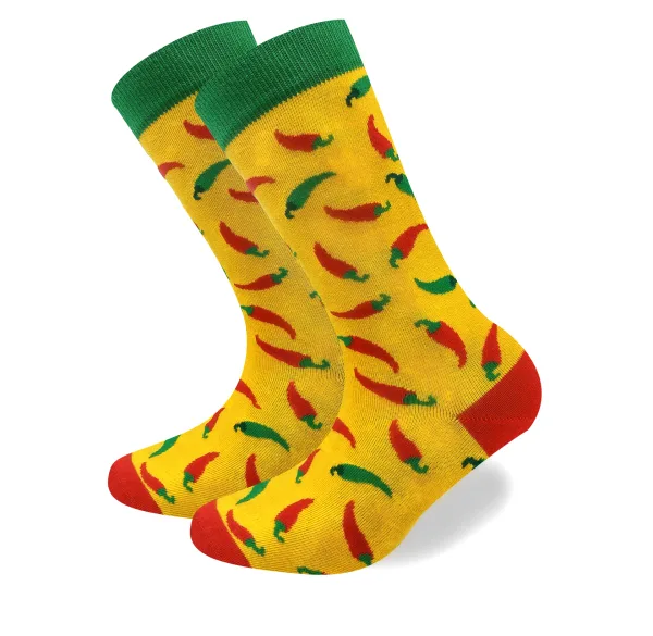 Love Sock Company Yellow Hot Chili Pepper | 1 oder 3 Paar