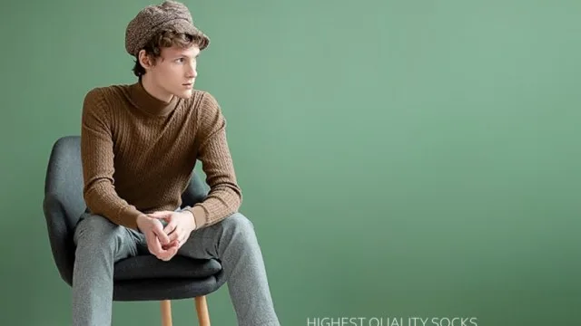 Man wearing business socks