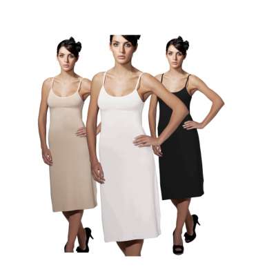 Doreanse Underwear Damen Unterkleid Blickdicht Mini verstellbare Träger Baumwolle Modal Unterkleider Frauen 11129