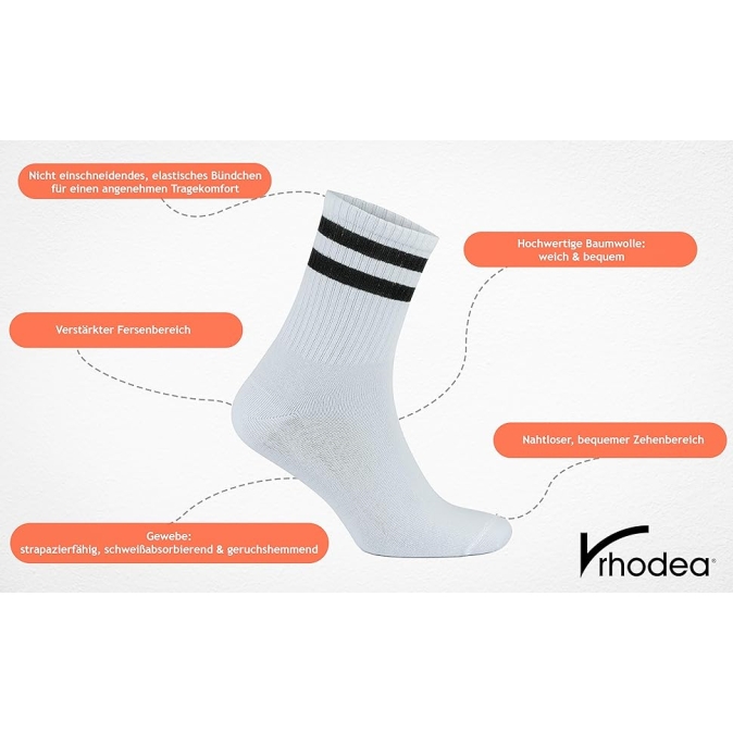 Rhodea Sport Socks 3 pairs-876