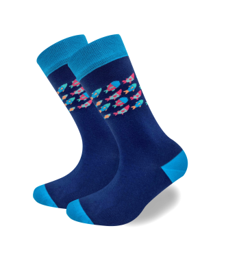 School of Fish Sock Unisex Men Women Socks 1 or 3 pairs-img