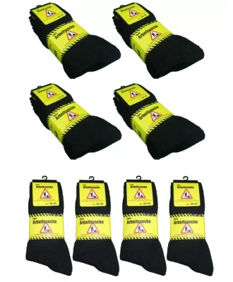 Work socks black men's tennis comfort socks cotton blend 5 pairs-img