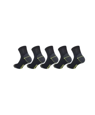 Worker work socks black men comfort socks cotton blend 5 pairs-img