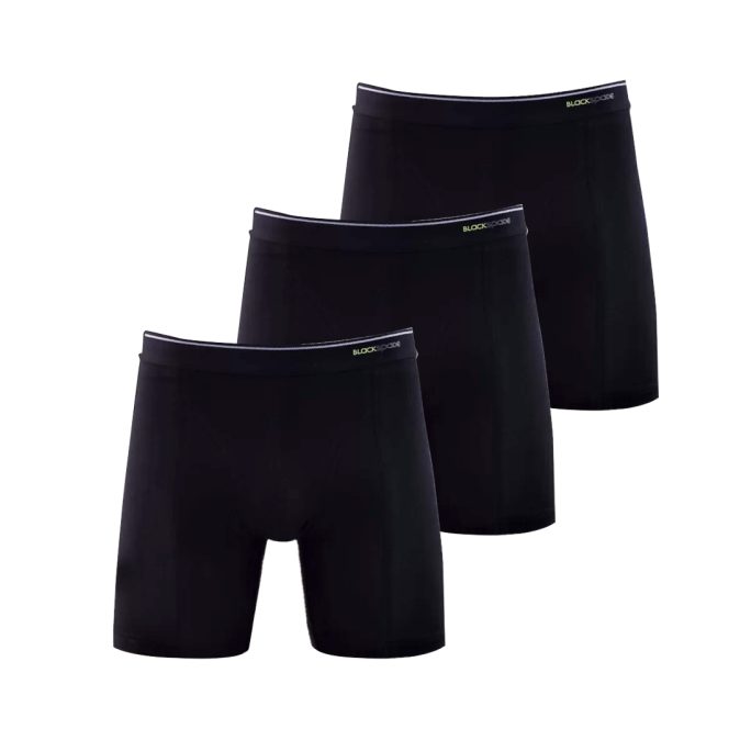 Boxershorts lang | 3er Pack | in schwarz & weiß-1280