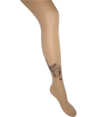 Dailee Tatoo Strumpfhose Tiger Design