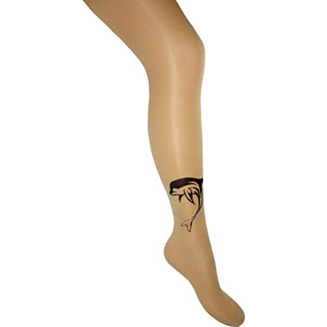 Dailee Tatoo Strumpfhose Delphin Design-530